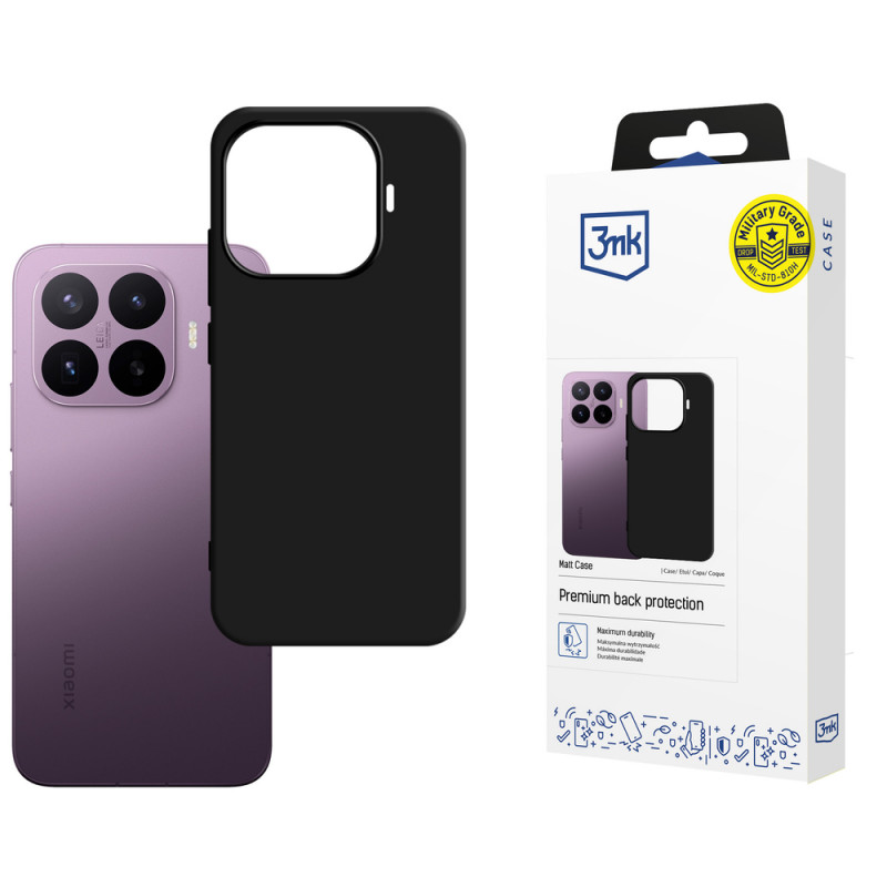 3MK Matt Case Xiaomi 17T Pro telefoonhoesje, zwart