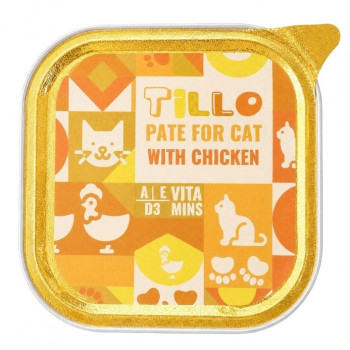 TILLO Paté met kip natvoer voor katten, 100 g