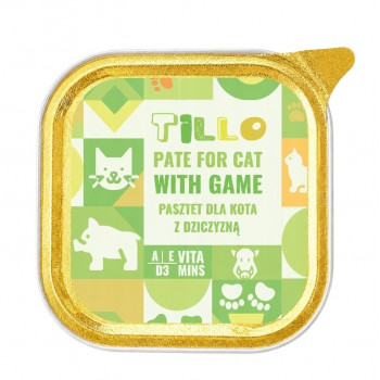 TILLO Pate Game natvoer voor katten, 100 g