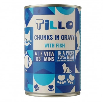 TILLO Brokjes in saus Vis natvoer voor katten, 415 g
