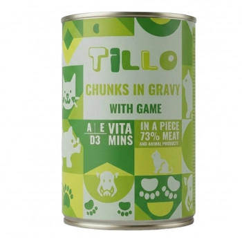 TILLO Chunks in gravy Game natvoer voor katten, 415 g