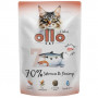 Ollo No. 7 Kattenvoerzakje met zalm en garnalen, 85 g