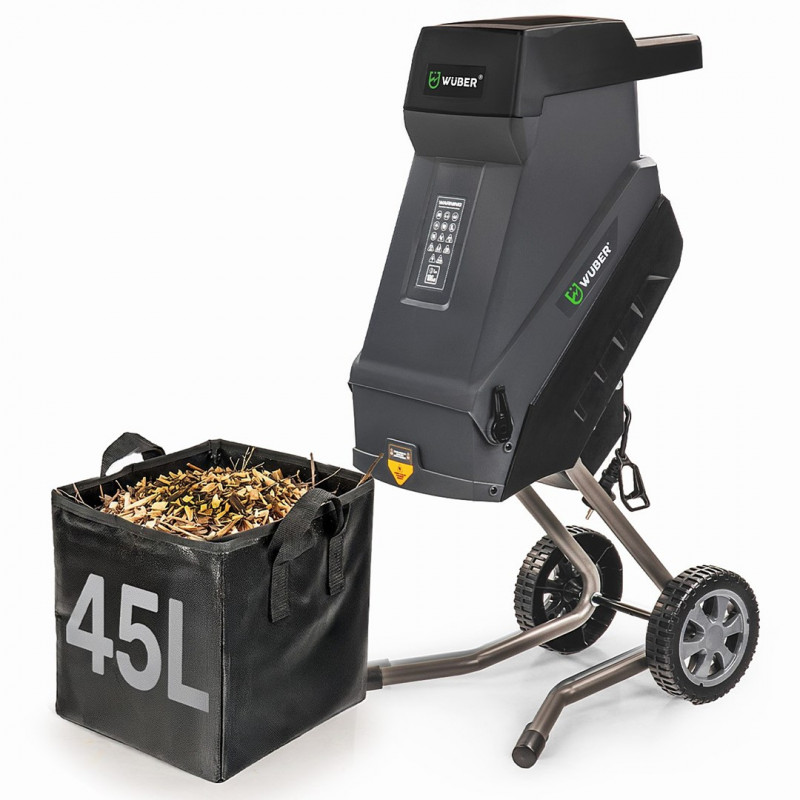 Wuber W94205 elektrische bladversnipperaar voor takken, 2500 W, 45 L