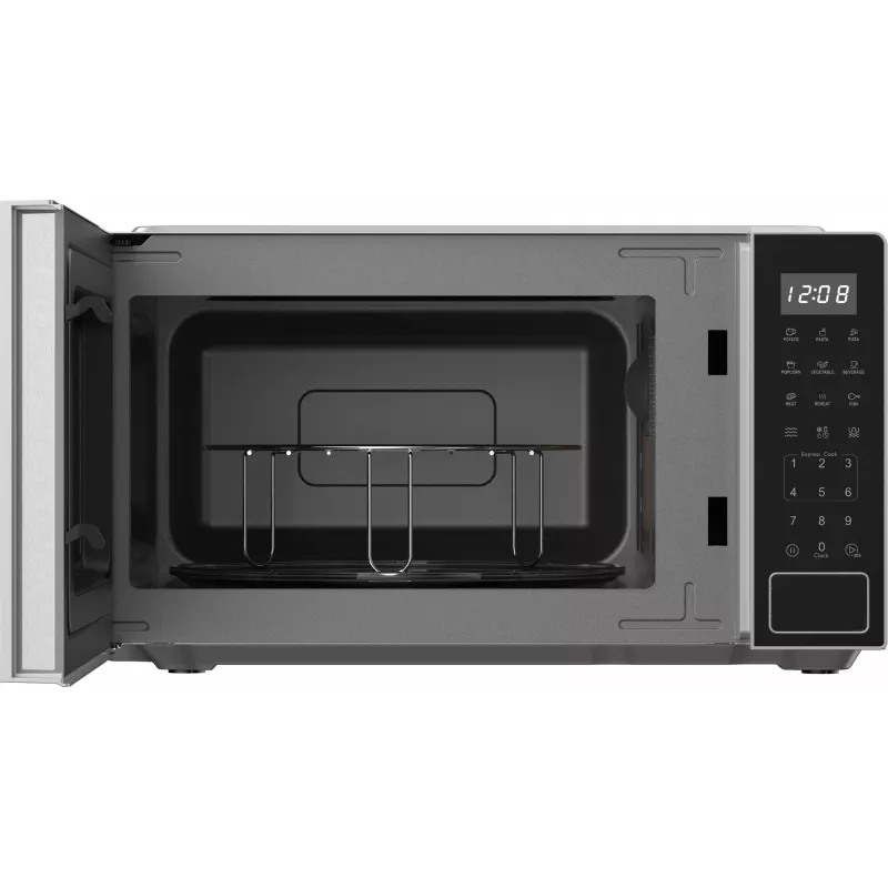 Amica MMW20E3GS Vrijstaande magnetron met grill, 20 L, zwart/zilver