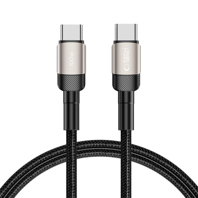 Tech-Protect UltraBoost Evo kabel USB-C / USB-C 100W 5A 100cm titanium