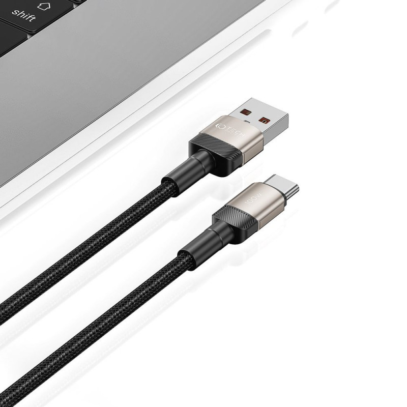 Tech-Protect UltraBoost Evo kabel USB-A / USB-C 100W 5A 100cm titanium