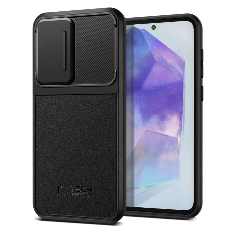 Tech-Protect Velar Cam+ hoesje voor Samsung Galaxy A35 / A55 5G, zwart