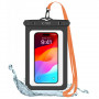 Tech-Protect UWC9 universele waterdichte hoes 8.9", zwart/oranje