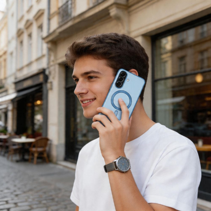 Tech-Protect MagFlex MagSafe-hoesje voor Samsung Galaxy A57 5G, hemelsblauw