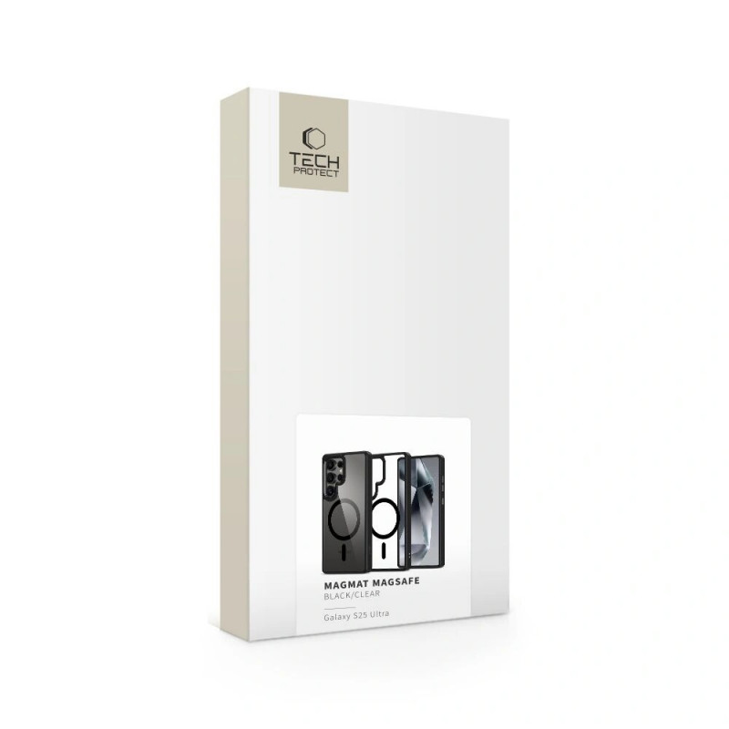 Tech-Protect Magmat MagSafe Samsung Galaxy S25 Ultra hoesje, zwart/transparant