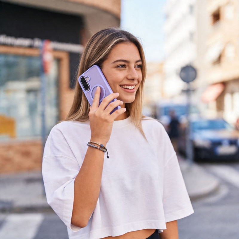 Tech-Protect Magmat MagSafe-hoesje voor Samsung Galaxy A57 5G, mat lila