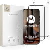 Tech-Protect Glass Fit+ Motorola Moto G67 / G77 gehard glas, zwart (2 stuks)