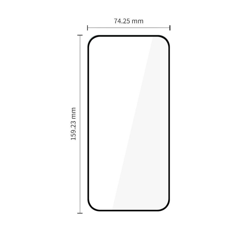 Tech-Protect Glass Fit+ Motorola Moto G67 / G77 gehard glas, zwart (2 stuks)
