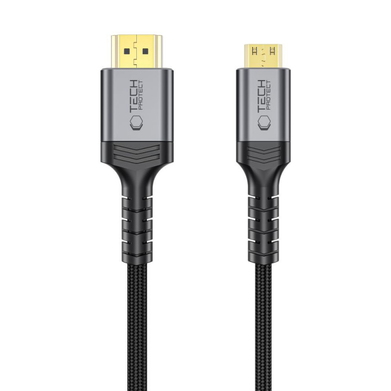 Tech-Protect UltraBoost Mini HDMI naar HDMI 2.1-kabel, 8K 60Hz, 200 cm, zwart