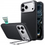 ESR Leren Kickstand MagSafe-hoesje voor Apple iPhone 17 Pro Max / 18 Pro Max, Zwart