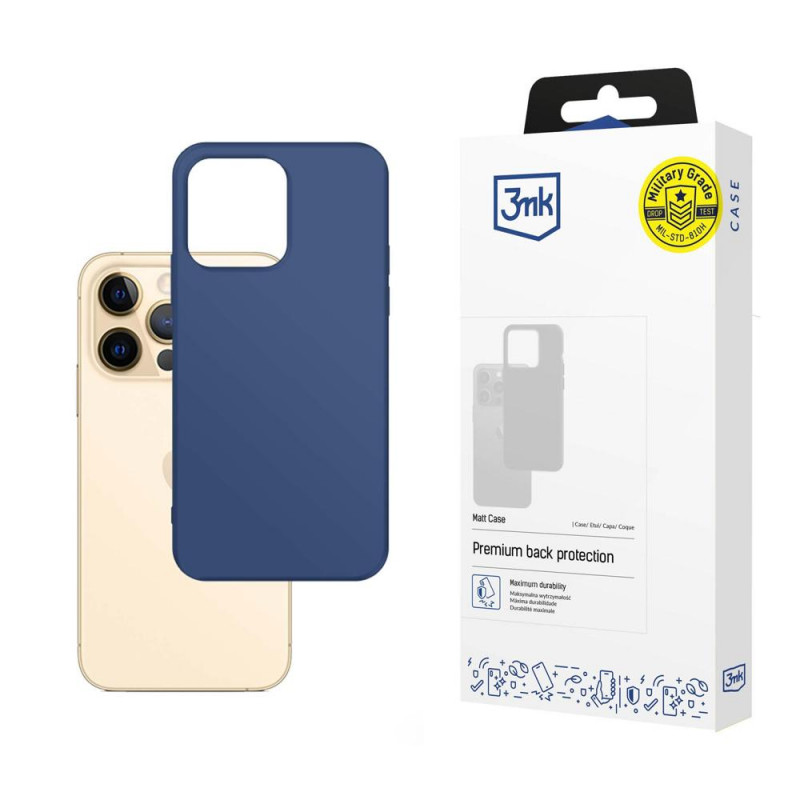 3MK Matt Case voor Apple iPhone 13 Pro, blauw (blueberry)