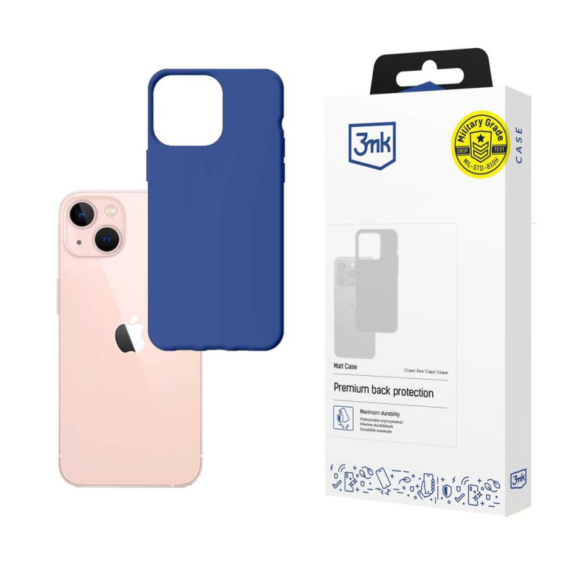 3MK Matt Case Apple iPhone 14 telefoonhoesje, blauw (blueberry)