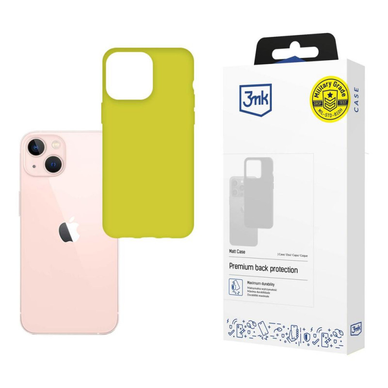 3MK Matt Case Apple iPhone 14 telefoonhoesje, limoengroen