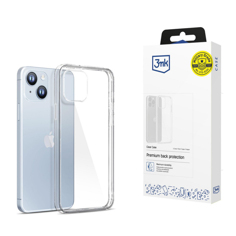3MK Clear Case voor Apple iPhone 14 Plus / 15 Plus, transparant