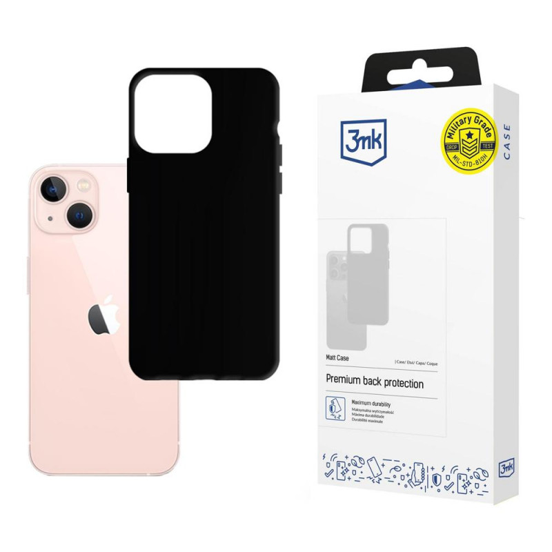 3MK Matt Case voor Apple iPhone 14 Plus / 15 Plus, zwart