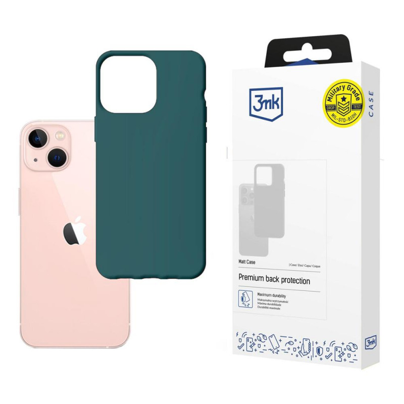 3MK Matt Case voor Apple iPhone 14 Plus / 15 Plus, donkergroen