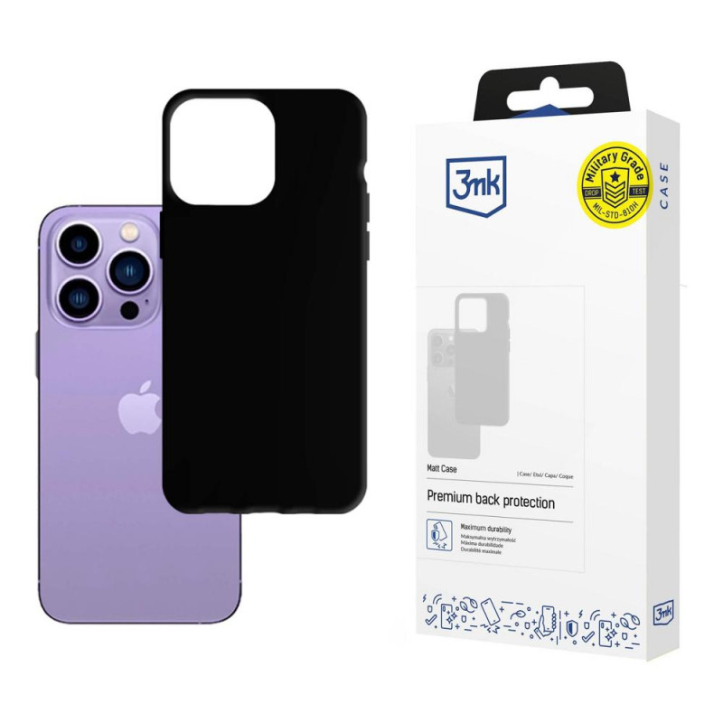 3MK Matt Case 3MK4039 voor Apple iPhone 14 Pro, zwart