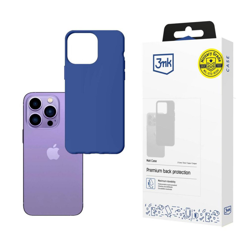 3MK Matt Case 3MK4040 voor Apple iPhone 14 Pro, blauw