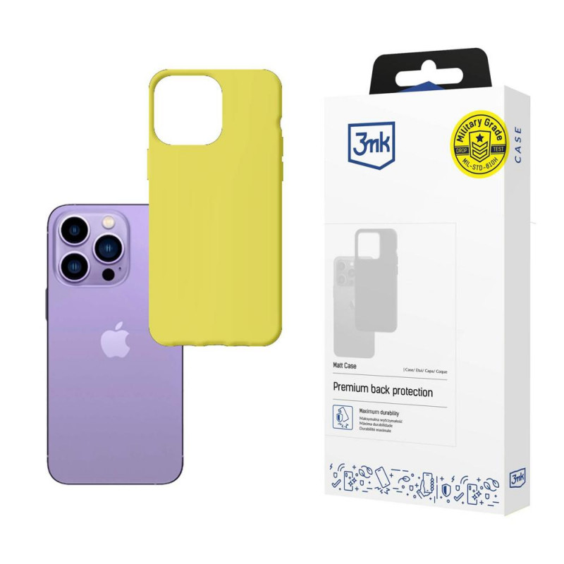 3MK Matt Case-hoesje voor Apple iPhone 14 Pro, limoengroen