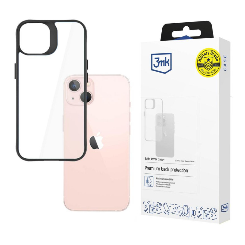 3MK Satin Armor Case+ voor Apple iPhone 14 Plus / 15 Plus, transparant