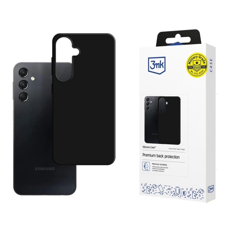 3MK Silicone Case voor Samsung Galaxy A24 4G, zwart