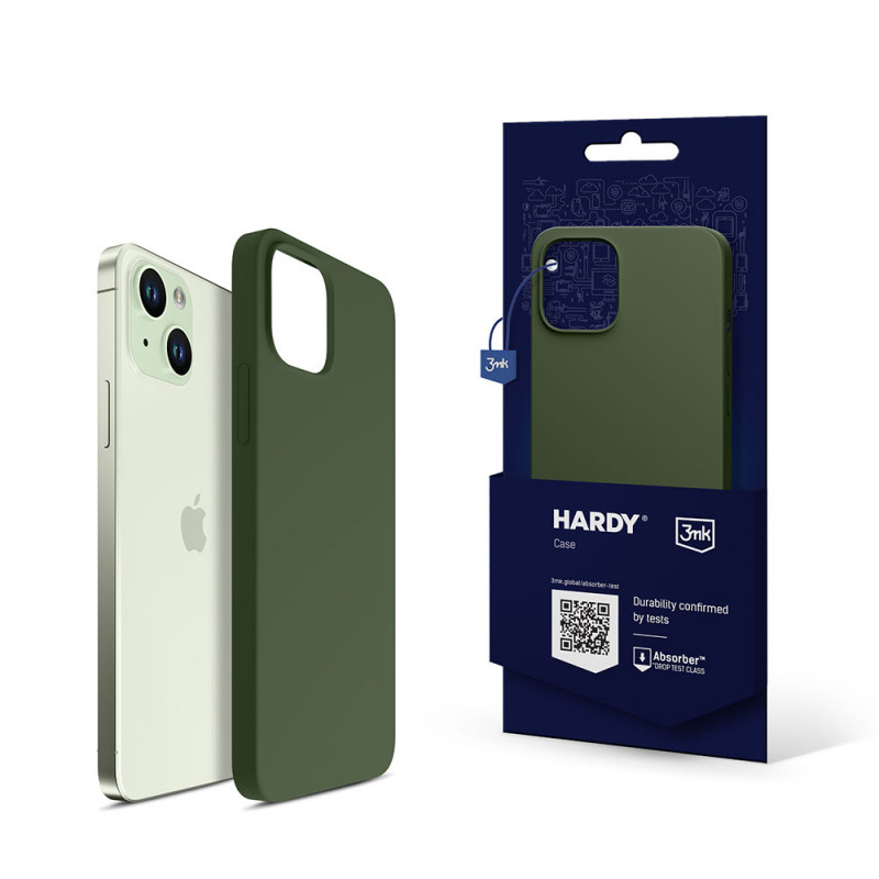 3MK Hardy Case MagSafe-hoesje voor Apple iPhone 15 Plus / 14 Plus, alpine green