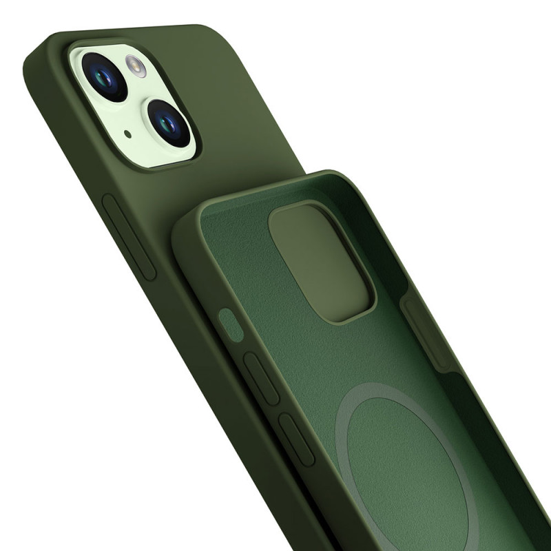 3MK Hardy Case MagSafe-hoesje voor Apple iPhone 15 Plus / 14 Plus, alpine green