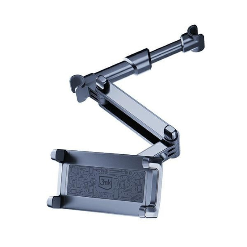 3MK Single Headrest Holder autohouder voor telefoons en tablets 4.7"-12.9", zwart