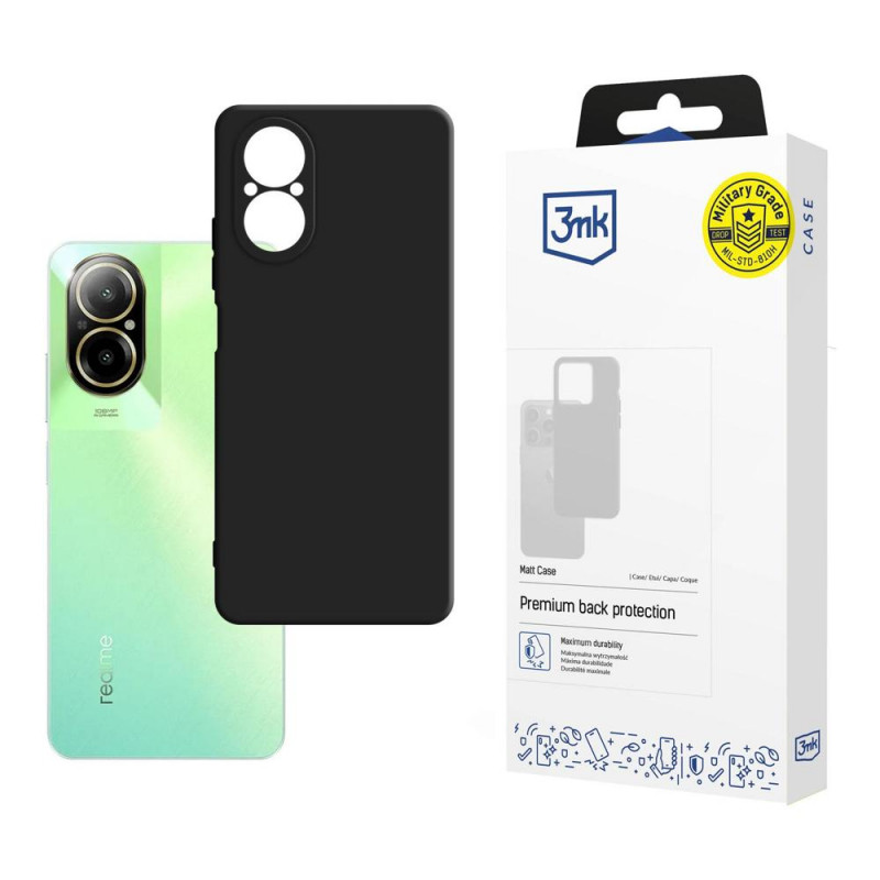 3MK Matt Case voor Realme C67, zwart