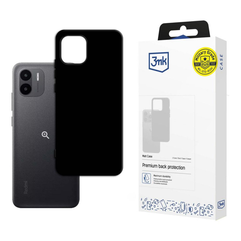 3MK Matt Case voor Xiaomi Redmi A2, zwart