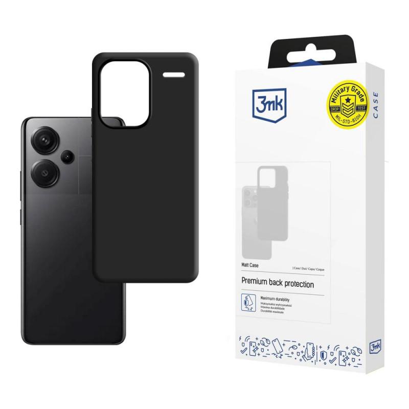 3MK Matt Case voor Redmi Note 13 Pro+ 5G, zwart