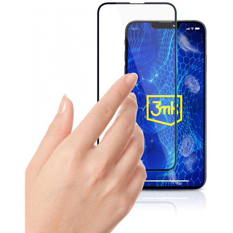 3MK HardGlass Max Lite gehard glas schermbeschermer voor Samsung Galaxy M15 5G, zwart