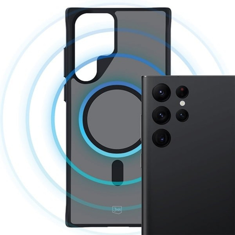 3MK Smoke MagCase met MagSafe voor Samsung Galaxy S22 Ultra 5G, halftransparant