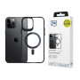 3MK Satin Armor MagCase met MagSafe voor Apple iPhone 12 Pro Max, transparant met zwart frame