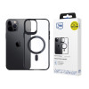 3MK Satin Armor MagCase met MagSafe voor Apple iPhone 12 Pro Max, transparant met zwart frame