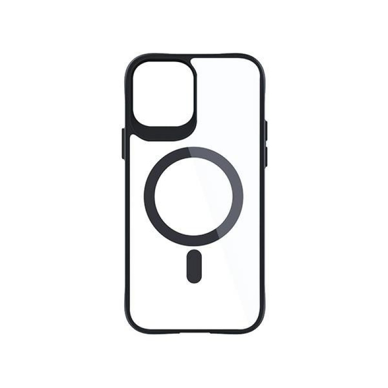 3MK Satin Armor MagCase met MagSafe voor Apple iPhone 12 Pro Max, transparant met zwart frame