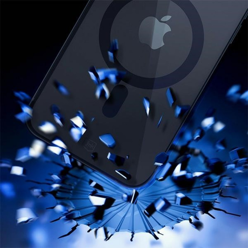 3MK Satin Armor MagCase met MagSafe voor Apple iPhone 12 Pro Max, transparant met zwart frame