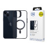 3MK Satin Armor MagCase met MagSafe voor Apple iPhone 14 Plus, transparant met zwart frame (156076-0)