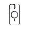 3MK Satin Armor MagCase met MagSafe voor Apple iPhone 14 Plus, transparant met zwart frame (156076-0)
