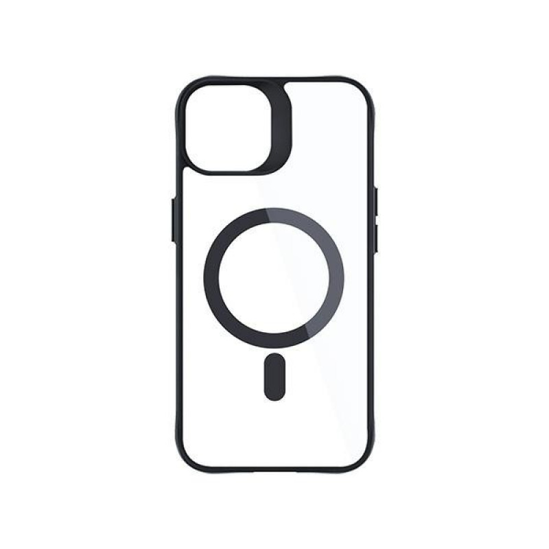 3MK Satin Armor MagCase met MagSafe voor Apple iPhone 14 Plus, transparant met zwart frame (156076-0)