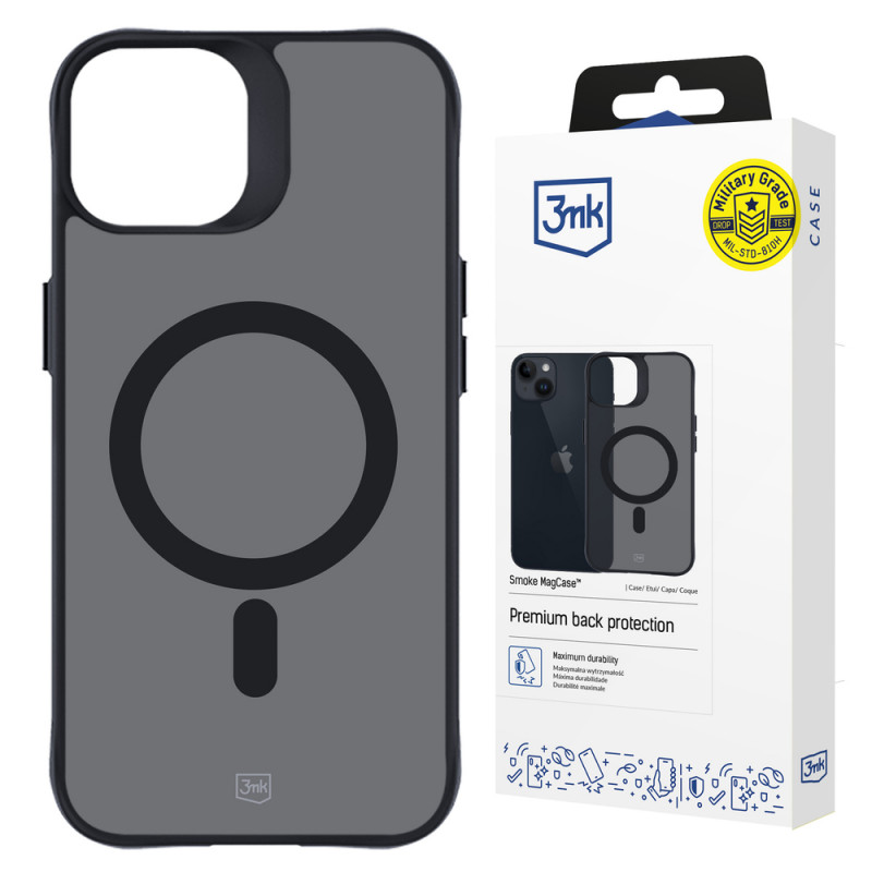 3MK Smoke MagCase met MagSafe voor Apple iPhone 14 Plus, semi-transparant (156062-0)
