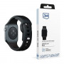 3mk Siliconen horlogeband voor Apple Watch 38/40/41 mm, zwart
