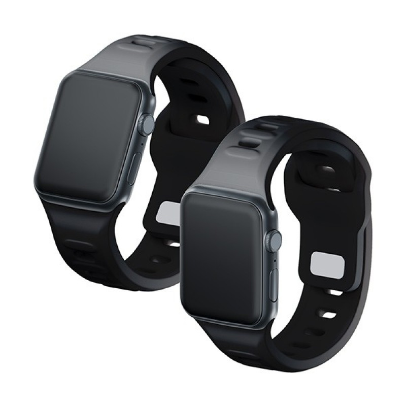 3mk Siliconen horlogeband voor Apple Watch 38/40/41 mm, zwart