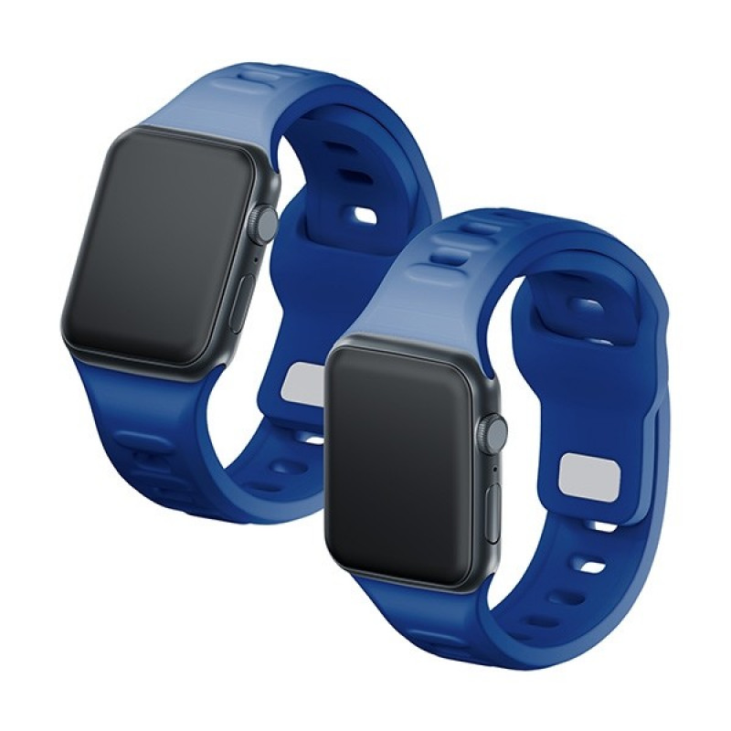 3mk siliconen horlogeband voor Apple Watch 38/40/41 mm, blauw