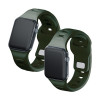 3mk siliconen horlogeband voor Apple Watch 38/40/41 mm, donkergroen
